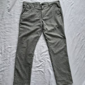 Light Grey Mens Herringbone Gap Slim Fit Pant